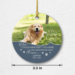 Personalized Ceramic Ornament Dog Memorial Forever