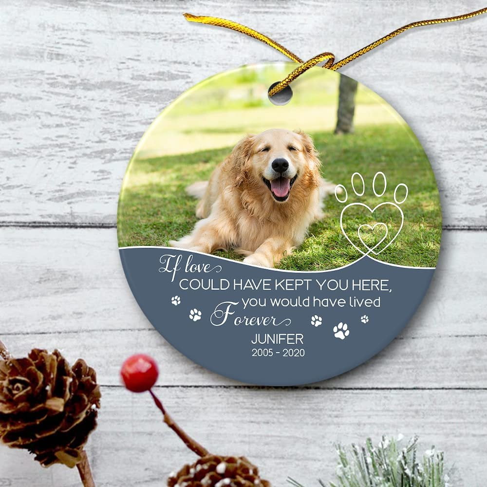 Personalized Ceramic Ornament Dog Memorial Forever