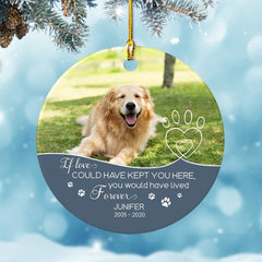 Personalized Ceramic Ornament Dog Memorial Forever