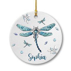Personalized Ceramic Ornament Dragonfly Jewelry Style
