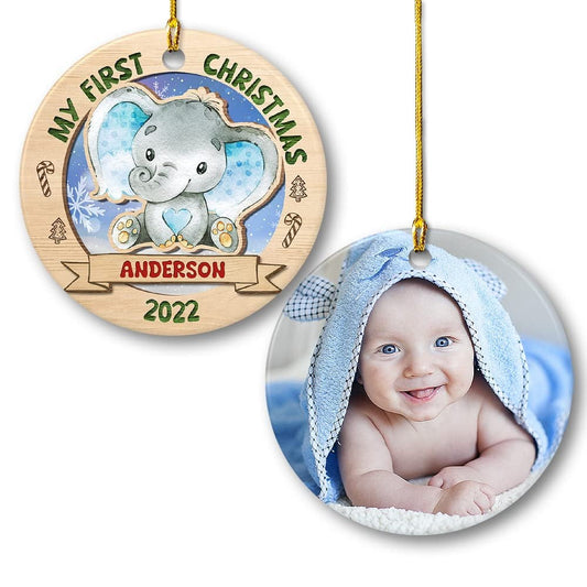 Personalized Ceramic Ornament Elephant Style For Baby Gift