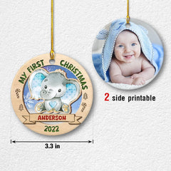 Personalized Ceramic Ornament Elephant Style For Baby Gift