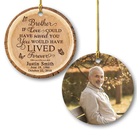 Personalized Ceramic Ornament Family Memorial Brother