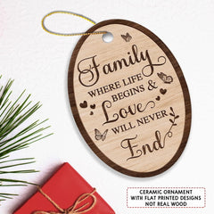 Personalized Ceramic Ornament Family Ornament Christmas