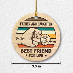 Personalized Ceramic Ornament Father And Daughter