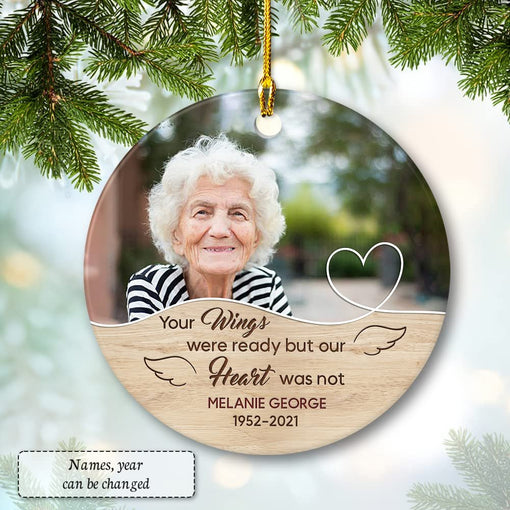 Personalized Ceramic Ornament Memorial Grandma Christmas