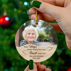 Personalized Ceramic Ornament Memorial Grandma Christmas