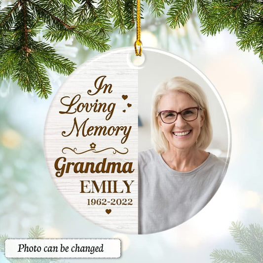 Personalized Ceramic Ornament Memorial Grandma In Love Memory