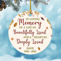 Personalized Ceramic Ornament Memorial In Loved One