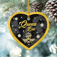 Personalized Ceramic Queen Bee Ornament Jewelry Drawing Style