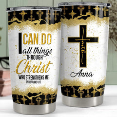 Personalized Christian Tumbler Bible Marble Glitter Inspiration Gift