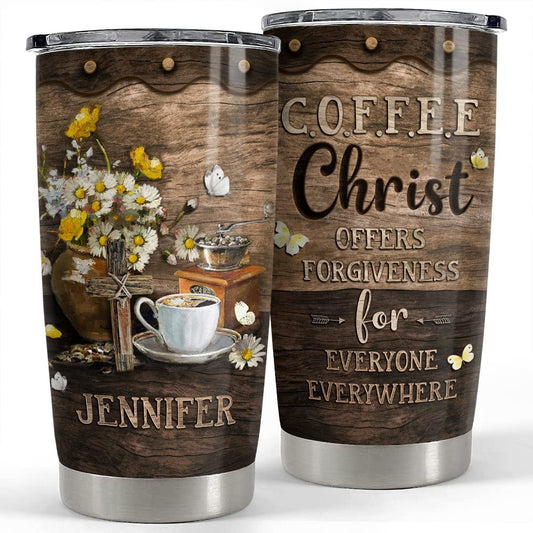 Personalized Coffee Lover Tumbler Jesus And Coffee For Cafeholic