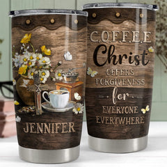 Personalized Coffee Lover Tumbler Jesus And Coffee For Cafeholic
