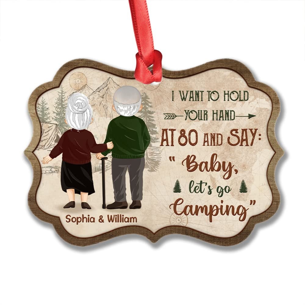 Personalized Couple Camping Ornament for Camping Lovers
