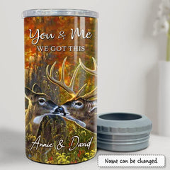 Personalized Couple Can Cooler Hunting Deer To My Wife From Husband
