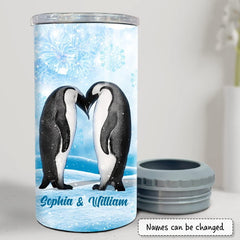 Personalized Couple Can Cooler Penguins Love Whole Of Love For Friend