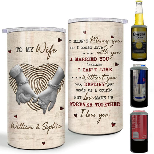 Personalized Couple Can Cooler To My Wife Engraved Style For Couple