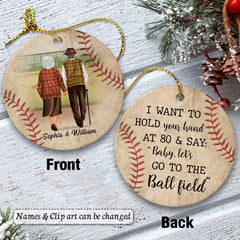 Personalized Couple Ornament Baseball Fans