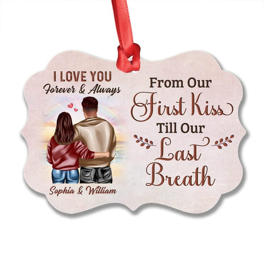 Personalized Couple Ornament Forever and Always