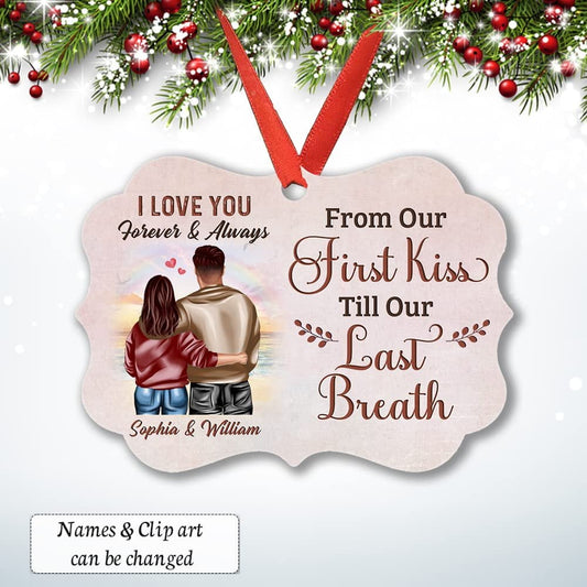 Personalized Couple Ornament Forever and Always
