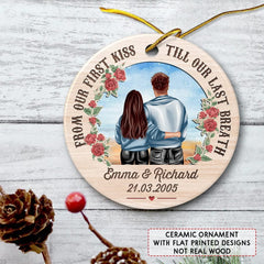 Personalized Couple Ornament From First Kiss Till Last Breath