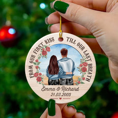Personalized Couple Ornament From First Kiss Till Last Breath