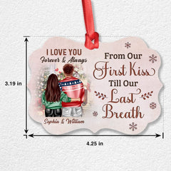 Personalized Couple Ornament Kiss Till Our Last Breath