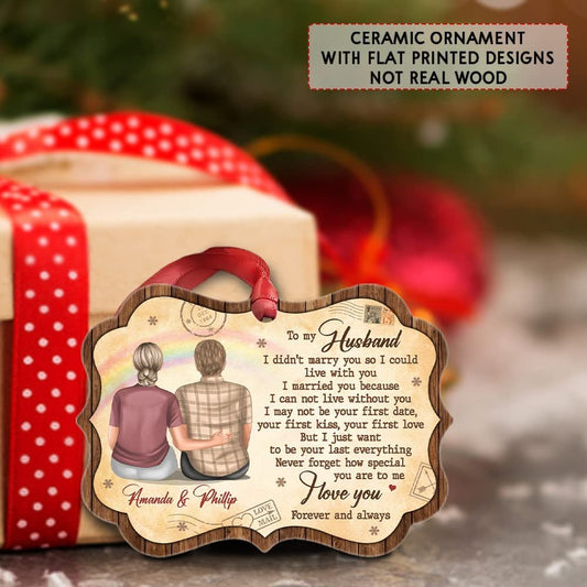Personalized Couple Ornament Letter To Husband