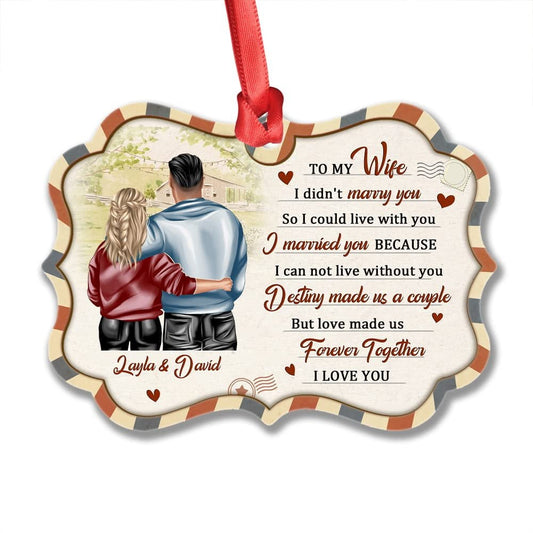 Personalized Couple Ornament Letter to My Wife