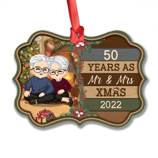 Personalized Couple Ornament Mr and Mrs Xmas Custom
