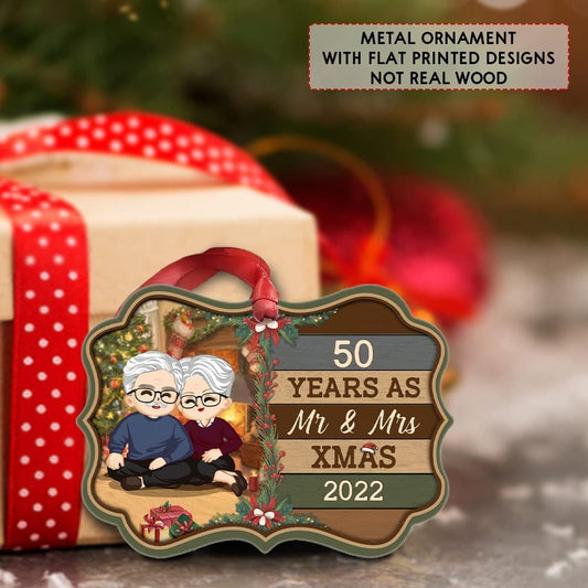 Personalized Couple Ornament Mr and Mrs Xmas Custom