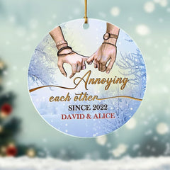 Personalized Couple Ornament Xmas Annoying Each Other