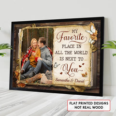 Personalized Couple Poster My Favorite Place Is Next To You