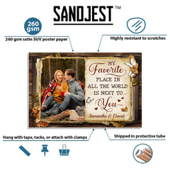 Personalized Couple Poster My Favorite Place Is Next To You
