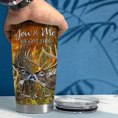 Personalized Couple Tumbler Hunting Deer To My Husband From Wife