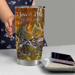Personalized Couple Tumbler Hunting Deer To My Wife From Wife Gift