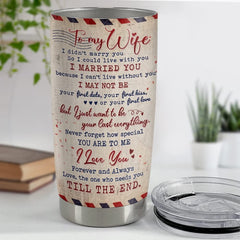 Personalized Couple Tumbler Letter To My Wife From Husband Gift