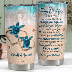 Personalized Couple Tumbler Sea Turtle To My Wife From Husband