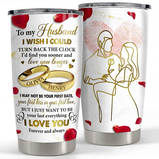 Personalized Couple Tumbler To My Husband Couple Rings From Husband