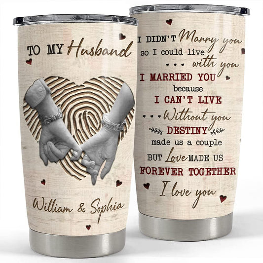 Personalized Couple Tumbler To My Husband Engraved Style From Wife