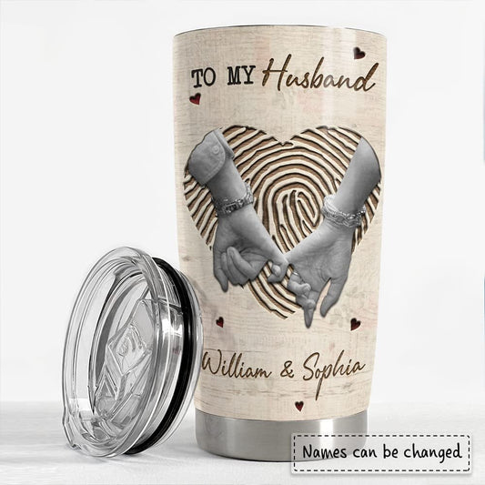 Personalized Couple Tumbler To My Husband Engraved Style From Wife