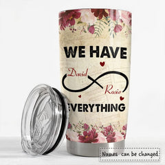 Personalized Couple Tumbler To My Wife Flowers From Husband Gift
