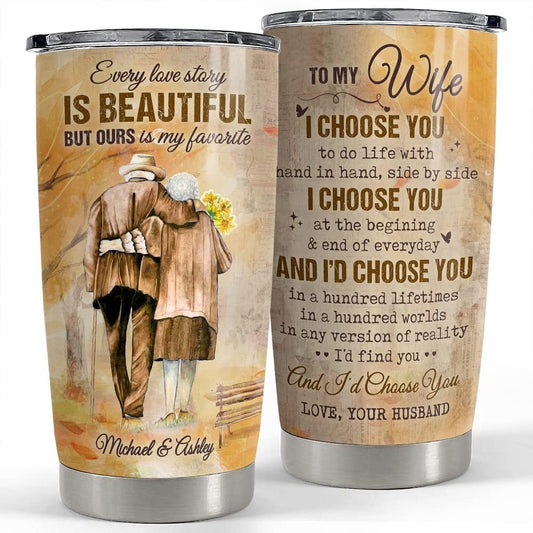 Personalized Couple Tumbler To My Wife Love Story From Husband