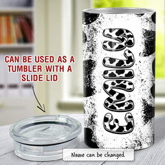 Personalized Cow Can Cooler Cowhide Doodle Farmers For Girl Women