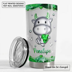 Personalized Cow Tumbler Jewelry Style Girl Loves Cows Animal Lover
