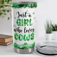Personalized Cow Tumbler Jewelry Style Girl Loves Cows Animal Lover