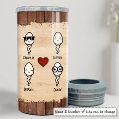 Personalized Dad Can Cooler Funny Father Wooden Style Best Gift