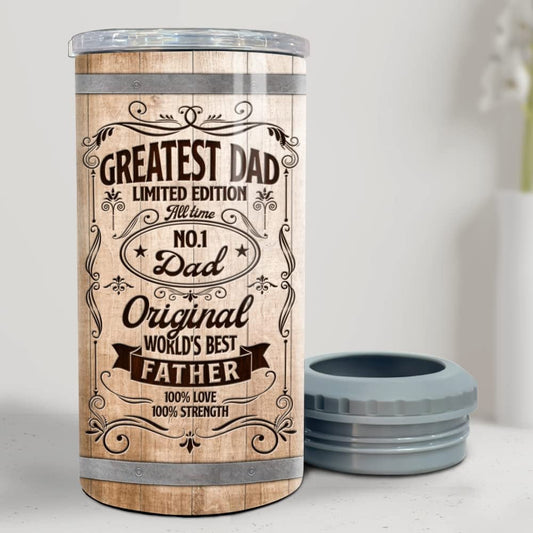 Personalized Dad Can Cooler Greatest Dad Barrels Beer Style For Papa