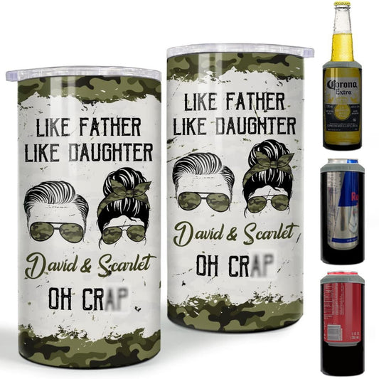 Personalized Dad Can Cooler Like Father Like Daughter Camouflage