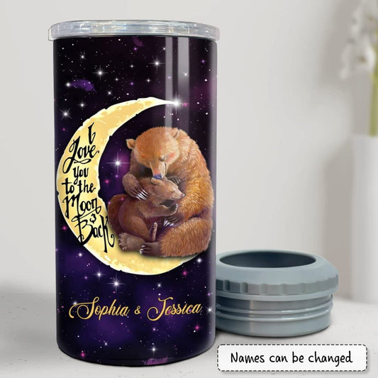 Personalized Daughter Can Cooler Gifts Mama Bear Love to The Moon